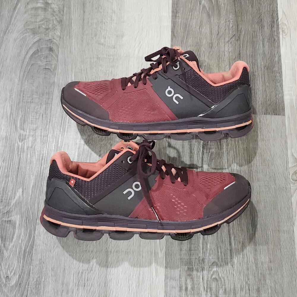 On Cloud Cloudace Ruby Red Lava Womens 8.5 Running Gym Exercise Shoes Sneakers